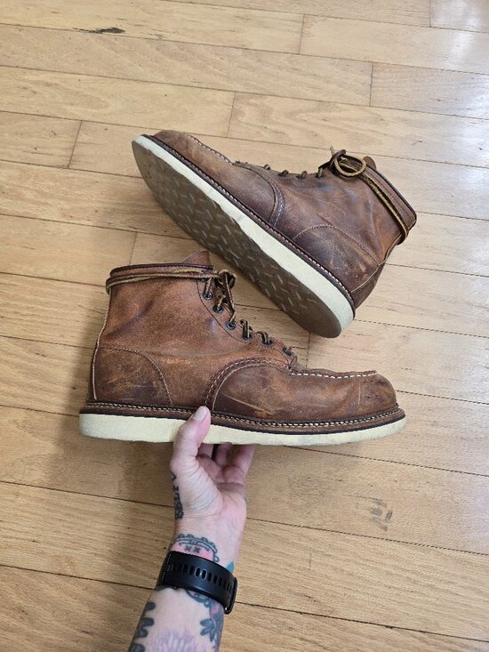 Red Wing | Heritage 1907 Moc \'Copper Rough\' brown leather boots | MENS 10.5 main image 7